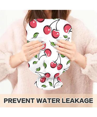 NAANLE Cartoon Cherry Berries 1L Heat Bottle - Transparent Hot Water Bag for Bed Hand & Foot Warmer Pain Relief & Cold Therapy - Buy Online on GoSupps.com