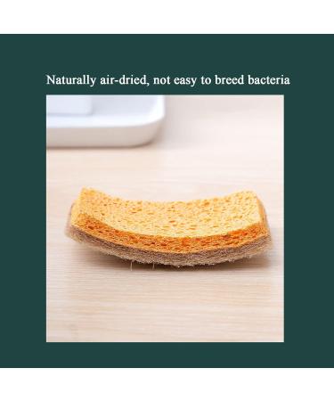 Lythor Natural Sponge 4 Pack Kitchen Dish Sponges Scrub Sponges with Non Scratch Biodegradable Compostable Cleaning Sponges (4) - Buy Online on GoSupps.com
