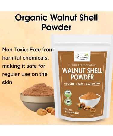 Organic Walnut Shell Powder| Natural Exfoliant | Resealable Zip Lock Pouch | USDA Organic| Pure & Natural Powder for Skin | Suitable for Face body & Foot Scrub | 114 Grams (4 OZ) 4 Ounce (Pack of 1) 4.0 - Buy Online on GoSupps.com