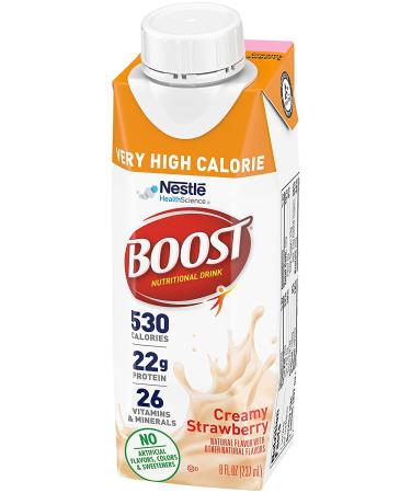 Boost Very High Calorie Nutritional Drink  Creamy Strawberry - No Artificial Colors or Sweeteners  8 Fl Oz (Pack of 12) - Buy Online on GoSupps.com