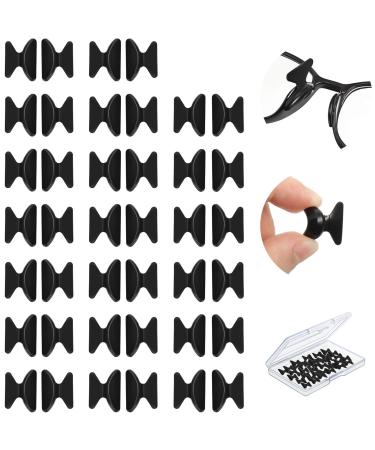 20 pair 2.5 mm butterfly shape glasses nasal pads soft silicone slipproof glue nasal pads tr-92 glasses nasal pads for glasses sunglasses (black)