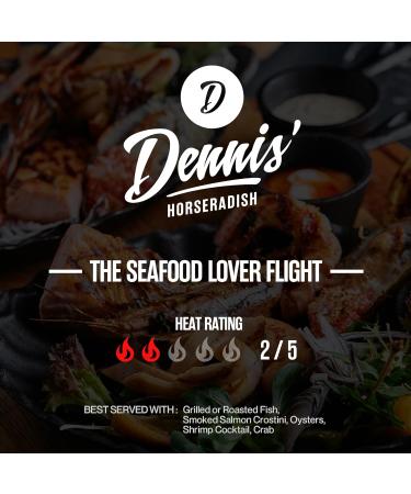 Dennis' Horseradish Seafood Lover's Variety Pack. Fresh Ground Horseradish & Seafood Sauce. Medium Heat. 100% Canadian Farm to Fork. Perfect On Shrimp Fish Burgers Steaks Chicken Wings. 250 ml Jar (Pack of 3) - Buy Online on GoSupps.com