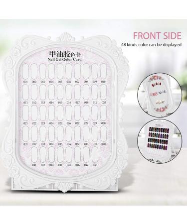 Nail Art Display Stand - 48 Colors Flower Design Nail Polish Gel Card for Manicure Practice - Buy Online on GoSupps.com