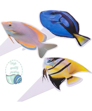 48Pcs Fish Cupcake Toppers Tropical Fish Cupcake Toppers Fishing Birthday Cake Picks Fish Theme Party Decorations for Let's Go Fishing Baby Shower Supplies - Buy Online on GoSupps.com