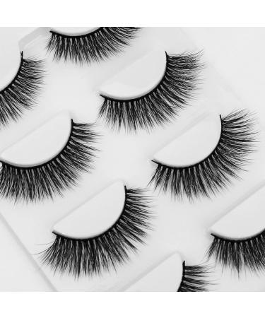 3D False Eyelashes - Reusable Long & Thick Handmade Dramatic Eyelashes (4 Pairs) with Clip - Enhance Your Makeup Look - Buy Online on GoSupps.com