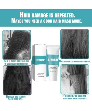 Keratin Protein Hair Treatment Straightening Cream - Repairs Frizz, Split Ends - Buy Online on GoSupps.com