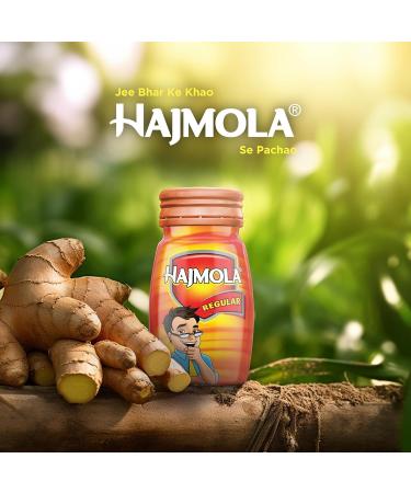 Dabur Hajmola Digestive Tablets Regular 3 x 76 g Spicy herb mix digestive aid tasty chewable tablets ideal for snacks practical on the go with Kajal 3 Packung - Buy Online on GoSupps.com