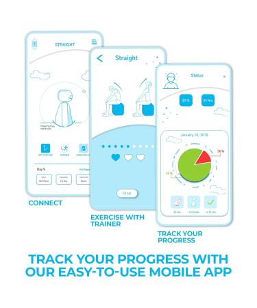 Kodgem Posture Corrector Trainer for Women & Men - 2023 Updated Intelligent Upper Back Brace - Support for Office Work - Shoulder & Back Straightener - Buy Online on GoSupps.com