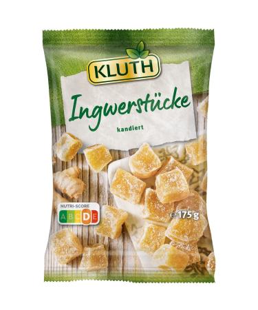 n.v. Kluth Candied and Sweetened Ginger Pieces Premium Snack 175 g
