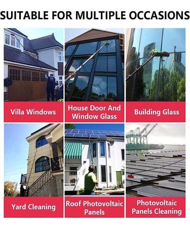 Window Cleaning Brush Professional Window Cleaning Kit 3.6-11M Washing Kit Water-Fed Brush Water Fed Telescopic Brush Window Cleaning Pole Photovoltaic Panel Cleaning Tool Cleaning Cloth For 36ft/11m - Buy Online on GoSupps.com