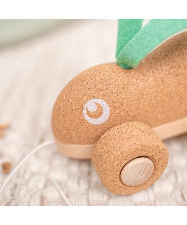 Korko Run Bunny Pull-Along Rabbit | Eco-Friendly Cork & Wood Toy for Toddlers | Enhances Fine Motor Skills & Coordination - Buy Online on GoSupps.com