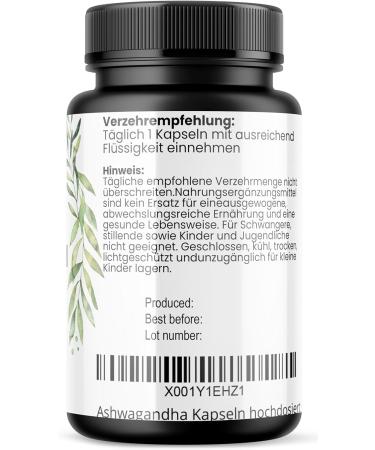 Ashwagandha High Dose 7000mg | 10:1 Extract Vegan Capsules | 50mg Withanolides | 60 Days Support - Premium Quality - Buy Online on GoSupps.com