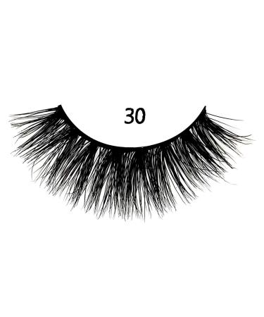 MIZ LASH 3D Mink Eyelashes - 100% Real Fur Cruelty-Free Reusable Soft & Thick Dramatic False Lashes | Handmade Natural Look #30 - Fashion Fake Eyelash Extensions - Buy Online on GoSupps.com