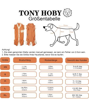 Tony Hoby Shirts for Dogs | Soft & Breathable Striped Dog T-Shirt for Small Medium & Large Dogs - Orange Girl Size L - Buy Online on GoSupps.com