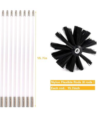 DPD 10 Feet Dryer Vent Cleaner Kit - Flexible Rods & Lint Remover for Effective Dryer Duct Cleaning - Buy Online on GoSupps.com