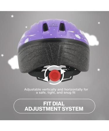 Kids Bike Helmet | Adjustable Toddler to Youth Size | Ages 3-8 | Breathable & Durable | Purple Unicorn Design - Buy Online on GoSupps.com