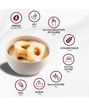 Sultan s Palace Apple Rings in White Chocolate - 200g | Premium Quality Chocolate Fruits | Perfect Gift Idea - Buy Online on GoSupps.com