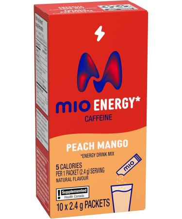 mio Energy Peach Mango Energy Drink Mix 2.4 g Packets 10 ct Box - Buy Online on GoSupps.com
