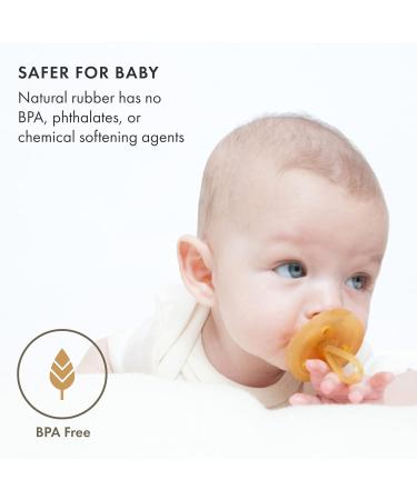 Natursutten 12 Months+ Natural Rubber Pacifier - Eco-Friendly BPA-Free Round Design - Made in Italy - 2 Pack - Buy Online on GoSupps.com