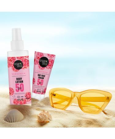 Organic Shop Sunscreen Day Face Cream 50 SPF Normal to dry skin (50ml) - Buy Online on GoSupps.com