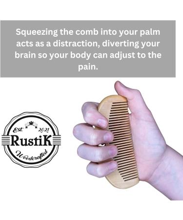 RustiK Pear Wood Labour/Birthing Comb Set for Natural Pain Relief and Stress Situations - Buy Online on GoSupps.com