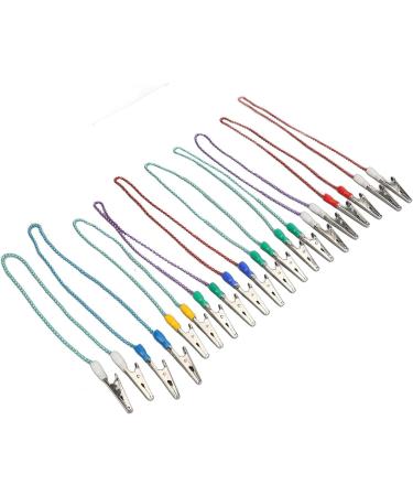 10-Pack Stainless Steel Toothed Holes Double-Head Napkin Clamps | Durable Chain Holders for Dentures | Easy to Clean & Sterilize - Buy Online on GoSupps.com