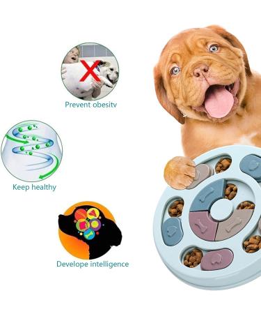Dog Food Puzzle Feeder Toy for IQ Training & Enrichment - Blue - Buy Online on GoSupps.com