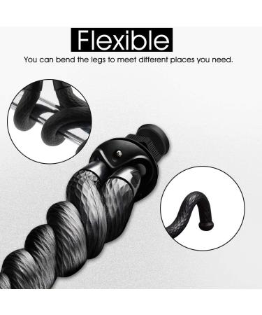 Patekfly 12 Inch Flexible Camera/Phone Tripod with Cell Phone Holder - Compatible with Canon/Nikon/Sony DSLR Cameras, Action Cams, iPhones, and Android Phones - Buy Online on GoSupps.com