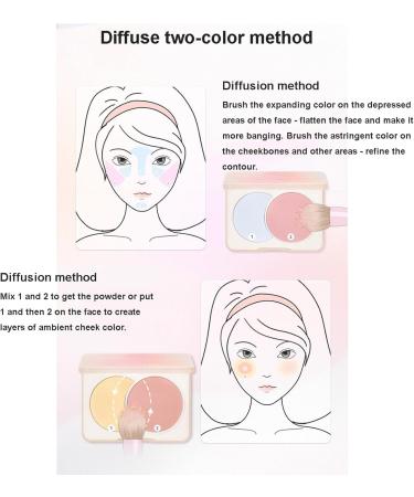 LTLWSH 2 Shades Powder Blush Palette Baked Makeup Blush Powder Vegan Rouge Blush for Cheek and Eye Shadow Smooth Soft Waterproof Long Lasting Contour Blush Powder B - Buy Online on GoSupps.com