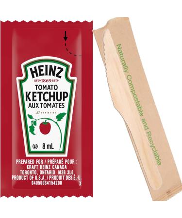 Heinz Ketchup Single Serve Packets - 100 Count 8ml Each | Convenient Individual Portions | Ideal for On-the-Go Picnics and Restaurants and a one of a kind Abstract Art Keychain by PaLiSoL CREATiONS! - Buy Online on GoSupps.com