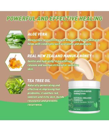 Tea Tree Oil & Manuka Honey Balm | Extra Strength Jock Itch Cream & Eczema Ointment | Natural Moisturizer for Dry & Sensitive Skin - 2 Fl Oz - Buy Online on GoSupps.com