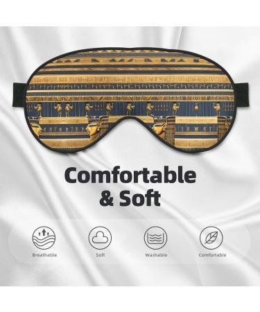 Egyptian Pharaonic Frescoes Eye Mask - Soft Elastic & Adjustable Comfort for Men & Women | Nighttime Sleep Essentials - Buy Online on GoSupps.com