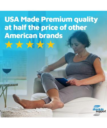 Made in the USA Women's 2X-Large Transparent Compression Socks - 15-20 mmHg for Improved Blood Circulation - Black - Buy Online on GoSupps.com