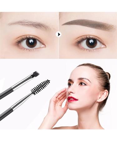 2-Piece Eyebrow Brush Set - Angled Duo Brush and Spoolie for Eyebrow and Eyelash Tinting - Buy Online on GoSupps.com