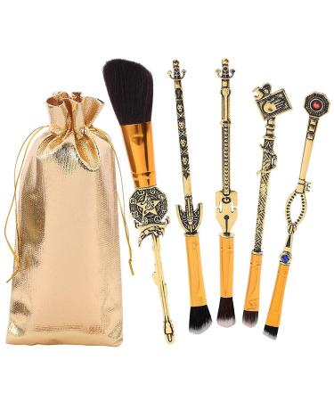 Emowpe makeup brush set 5 pieces jojo's bizarre adventure makeup brushes eye brush lip brushes powder brush brush set with storage bag - Buy Online on GoSupps.com