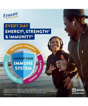 Ensure NutriVigor Nutritonal Shake 220ml x 12 Chocolate Flavour Support Strength Energy and Immunity|Food supplement with Protein 27 Vitamins and Minerals |With Vitamin D Vitamin C and Vitamin B Chocolate 220 ml (Pack of 12) - Buy Online on GoSupps.com