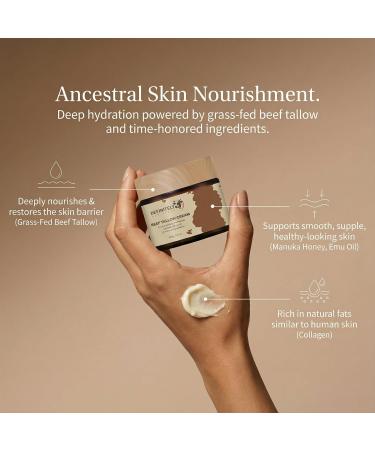PURETREX Beef Tallow Face & Body Cream with Collagen Manuka Honey & Emu Oil Grass Fed Tallow Moisturizer for Dry Skin Anti Aging Natural Skin Care Handmade Non GMO (2 Oz Unscented) - Buy Online on GoSupps.com