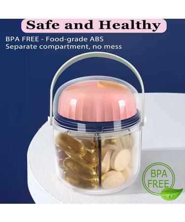 GloDeals Weekly Pill Box 7 Day Portable Pill Organizer for Vitamins & Supplements - BPA Free, Moisture Proof (Pink) - Buy Online on GoSupps.com