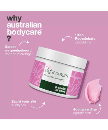 Australian Bodycare Night cream with Vitamin B12 For mature skin with wrinkles and an uneven complexion With Vitamin B12 niacinamide bakuchiol and antioxidants - Buy Online on GoSupps.com