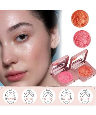 Embossed Girl Blush for Cheeks Embossed Smooth Powder Blush Palette For Cheeks Matte Face Powder Blush Palette Natural Makeup Radiant Finish Powder Blush Palette Radiant Finish Face Matte Blush Palette for Womens & Girls (Orange 2PCS) Orange 6 g (Pack of  - Buy Online on GoSupps.com