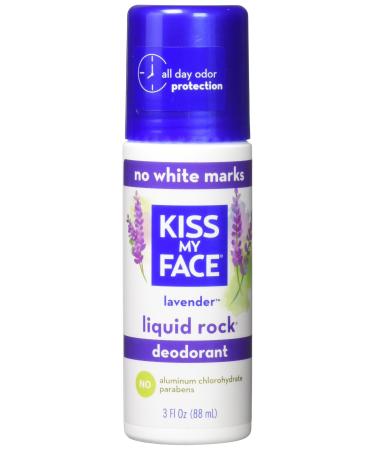 Kiss My Face Paraben Free Liquid Rock Roll-On Deodorant Lavender 3 Fl Oz (Pack of 2)