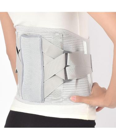 Back Brace with Self-Heating Pad - Decompression Lumbar Support Belt for Men & Women - Pain Relief & Warm Waist Correction (Gray Size L/Large - Buy Online on GoSupps.com