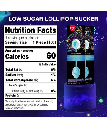 AMOS Tasty sounds Audio Lollipop Sugar Free - Blueberry - Pack of 1 - Buy Online on GoSupps.com
