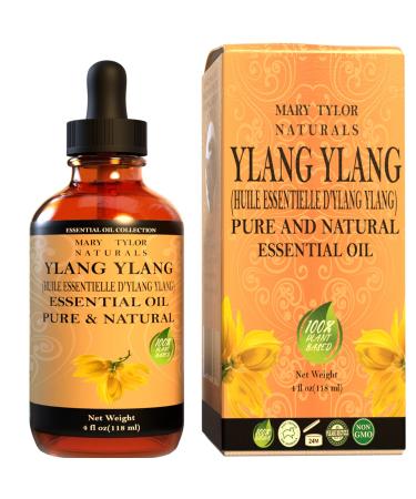 Ylang Ylang Essential Oil (4 oz) Premium Therapeutic Grade 100% Pure and Natural Perfect for Aromatherapy and Much More by Mary Tylor Naturals