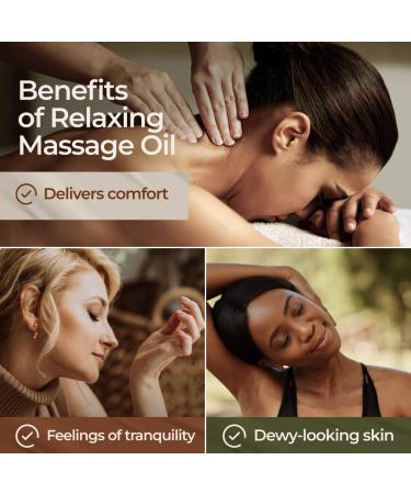 Gya Labs Relaxing Massage Oil - Ylang Ylang & Rose Geranium Infused Organic Argan Oil - Natural Body Oil for Skin & Massage Therapy - 100% Pure (200 ml) - Buy Online on GoSupps.com
