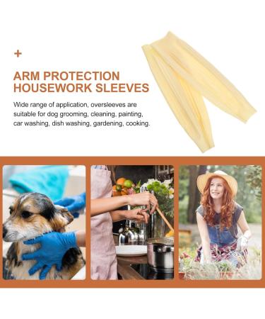 OSALADI Arm Sleeves Covers 45cm Arm Protectors with Elastic End Waterproof Arm Protection Guard Oversleeves for Work Lab School Cleaning - Buy Online on GoSupps.com