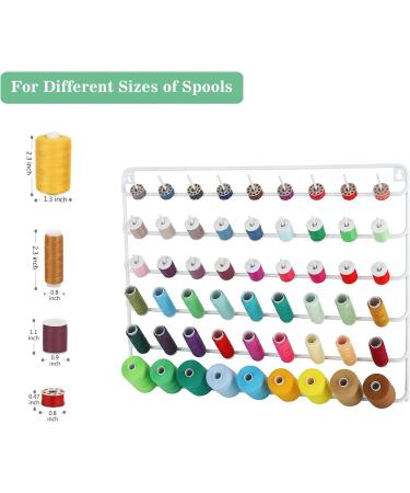 MOOACE 54 Spools Thread Holder Set of 2 - Metal Thread Rack Organizer for Embroidery, Quilting, Sewing - White - Buy Online on GoSupps.com
