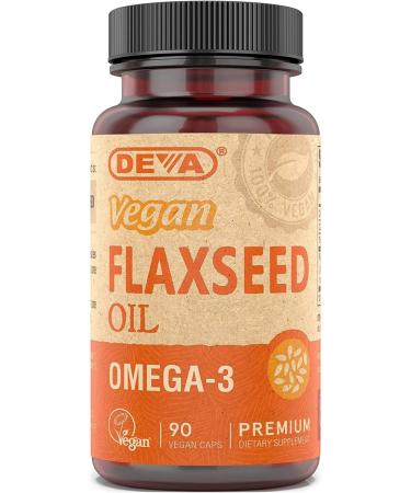 Deva Vegan Vitamins Flax Seed Oil 500 MG Vegan 90 Vcap (4 pack) - Buy Online on GoSupps.com