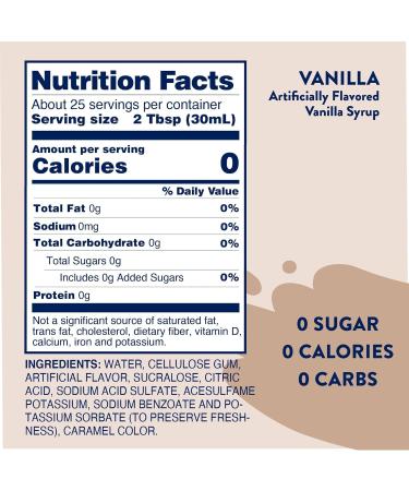 Jordan's Skinny Syrups Vanilla 750 ml /25.4 fl.oz. - Buy Online on GoSupps.com