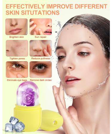 Facial Ice Roller for Brightening, Puffiness Relief, and Fine Lines - Skin Care Tool with Holder Mold for Eyes and Face - Ice Face Roller for Shrink Pores and Lubricating Skin - Buy Online on GoSupps.com